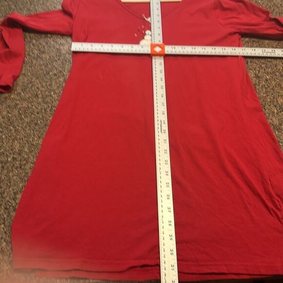 Charter Club intimates red with snowman and bow. Euc size m - Picture 4 of 4